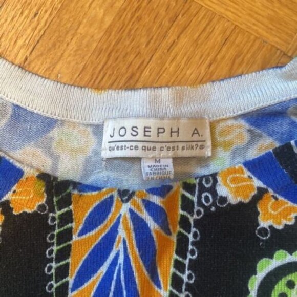 Boho-Chic Joseph A. Bold Tribal Print Blouse Lightweight Summer Blouse Medium - Picture 5 of 8